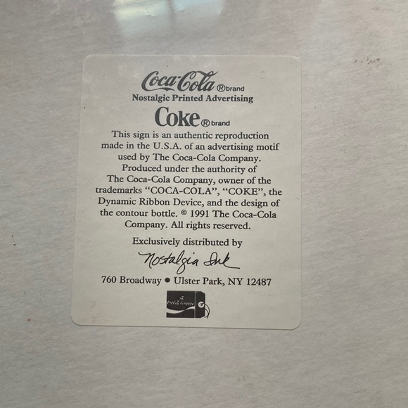✅Coca-Cola Classic White Display Board - Picture 3 of 5